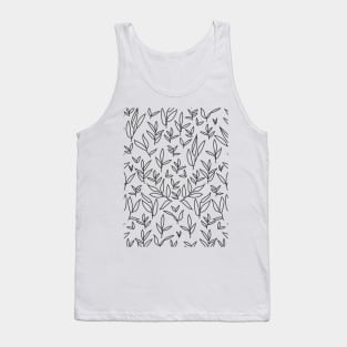 floral leaves grid pattern 3 Tank Top